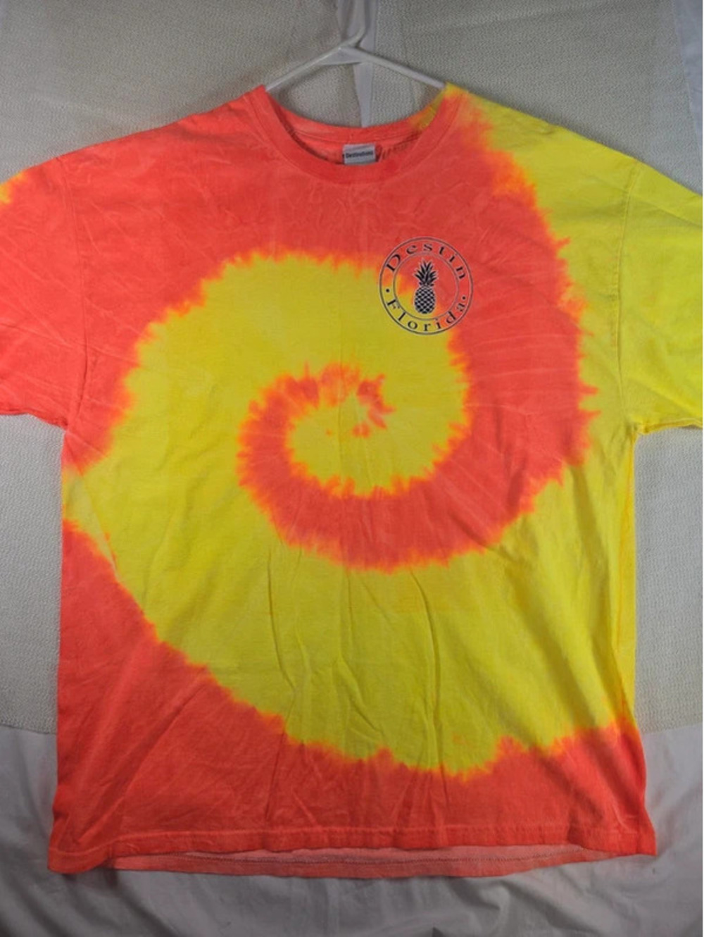 Destin Florida Retro Tie Dye Pineapple Graphic Tee Size 2XL